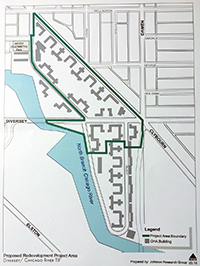 Map of proposed Diversey/Chicago River TIF district